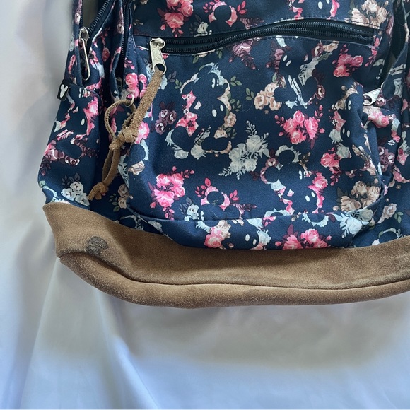 Jansport Blue Mickey Floral Backpack - Picture 2 of 7
